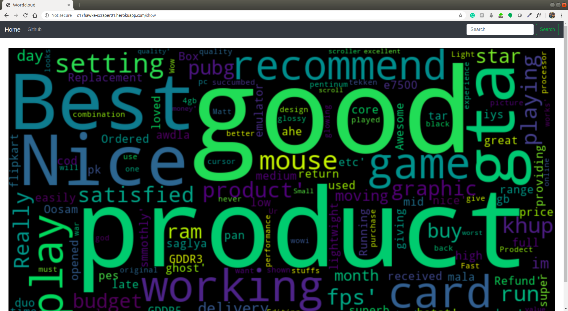 Flask Based Wordcloud Generator