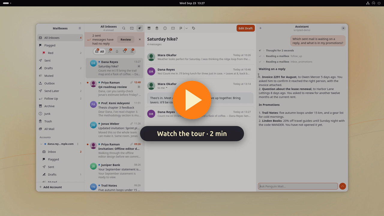 A two-minute tour of Penguin Mail: play the video