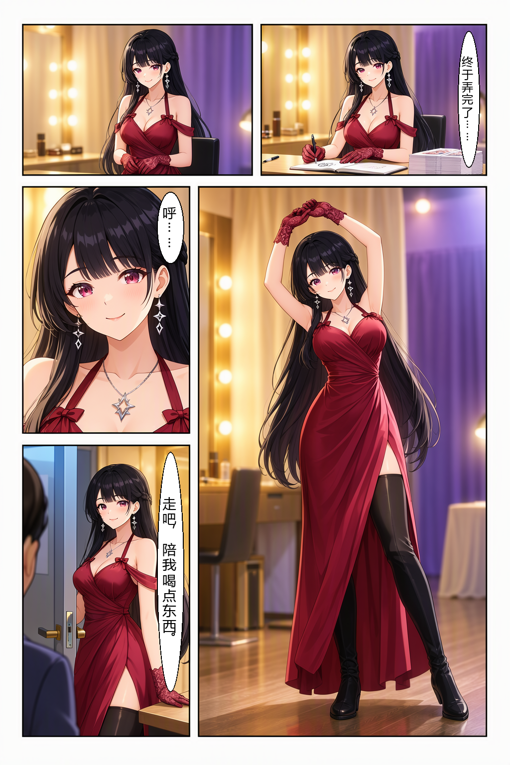 起身舒展：彩色分镜成图