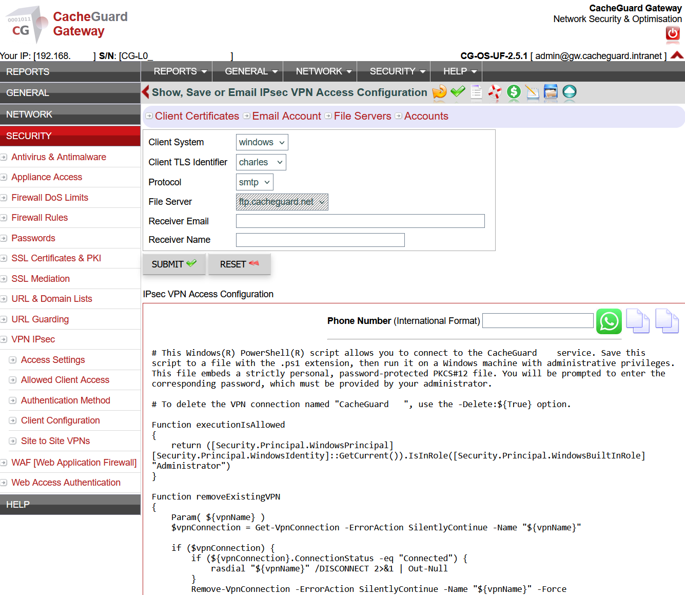 CacheGuard VPN Script