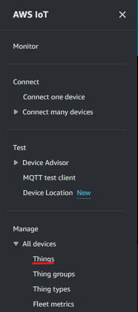 AWS IoT All Devices - Things