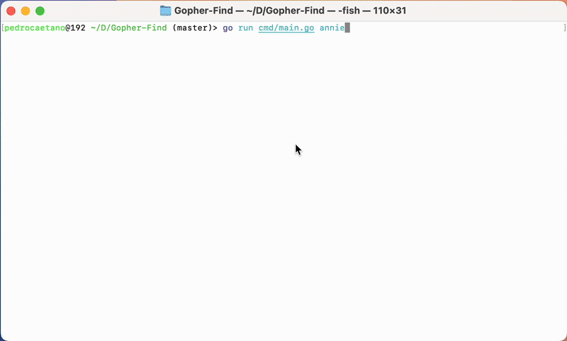 Gopher-Find Demo