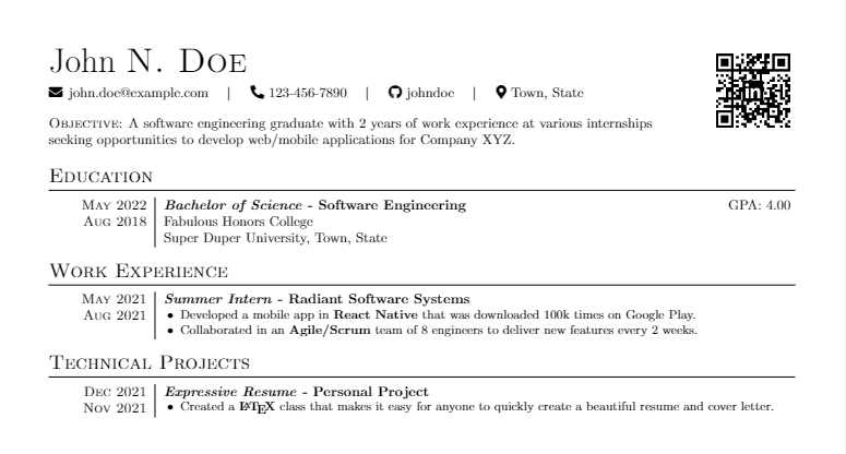 Example Expressive Resume