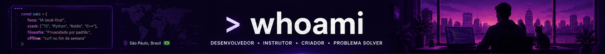 whoami — desenvolvedor, instrutor, criador