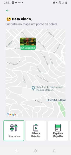 Ecoleta's mobile app