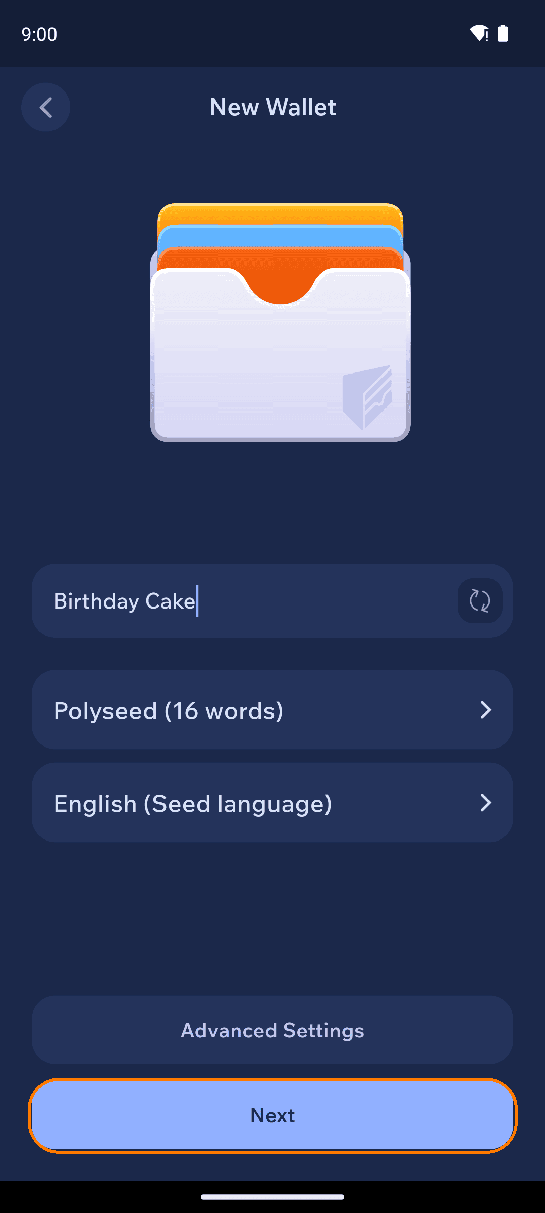 Name your wallet