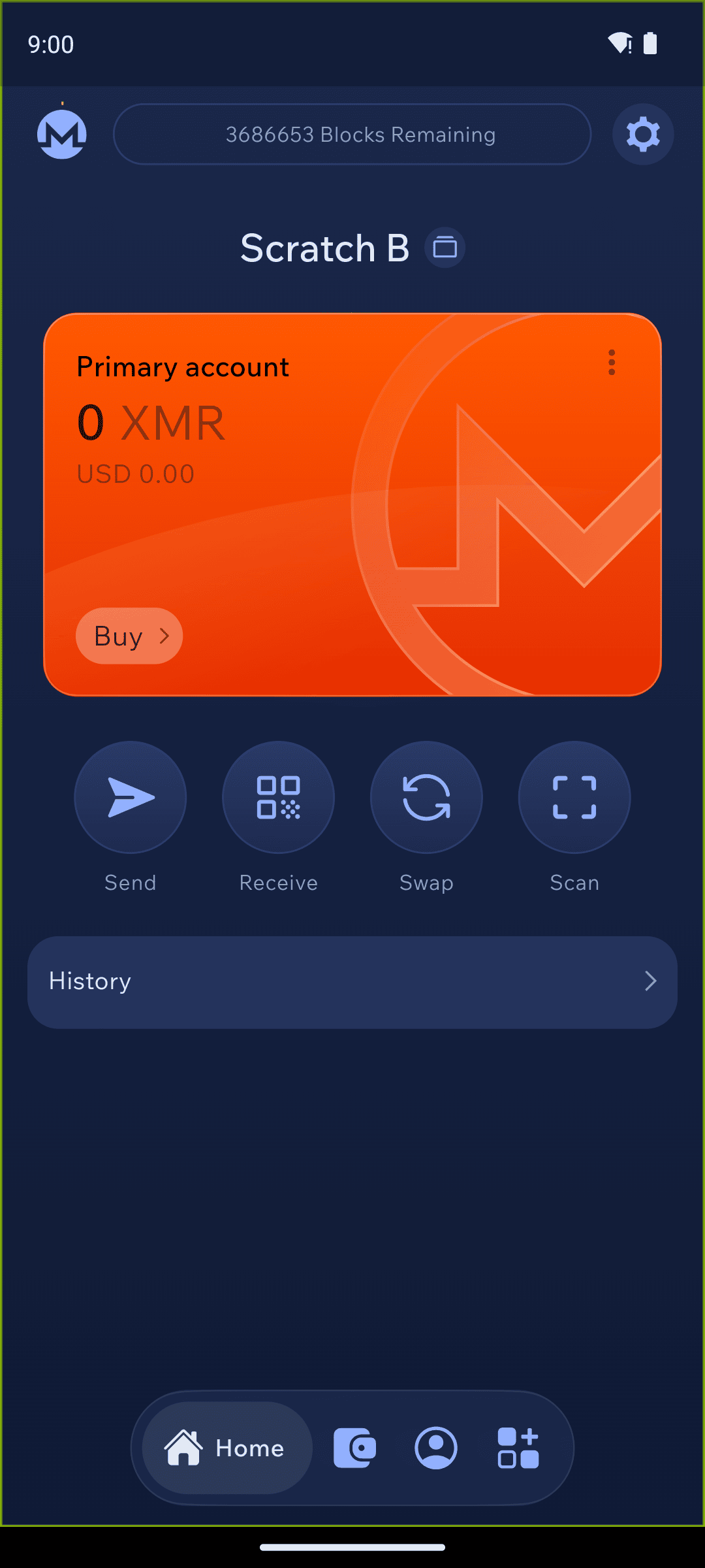Synchronization status bar