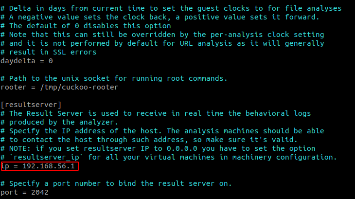 Configure IP address