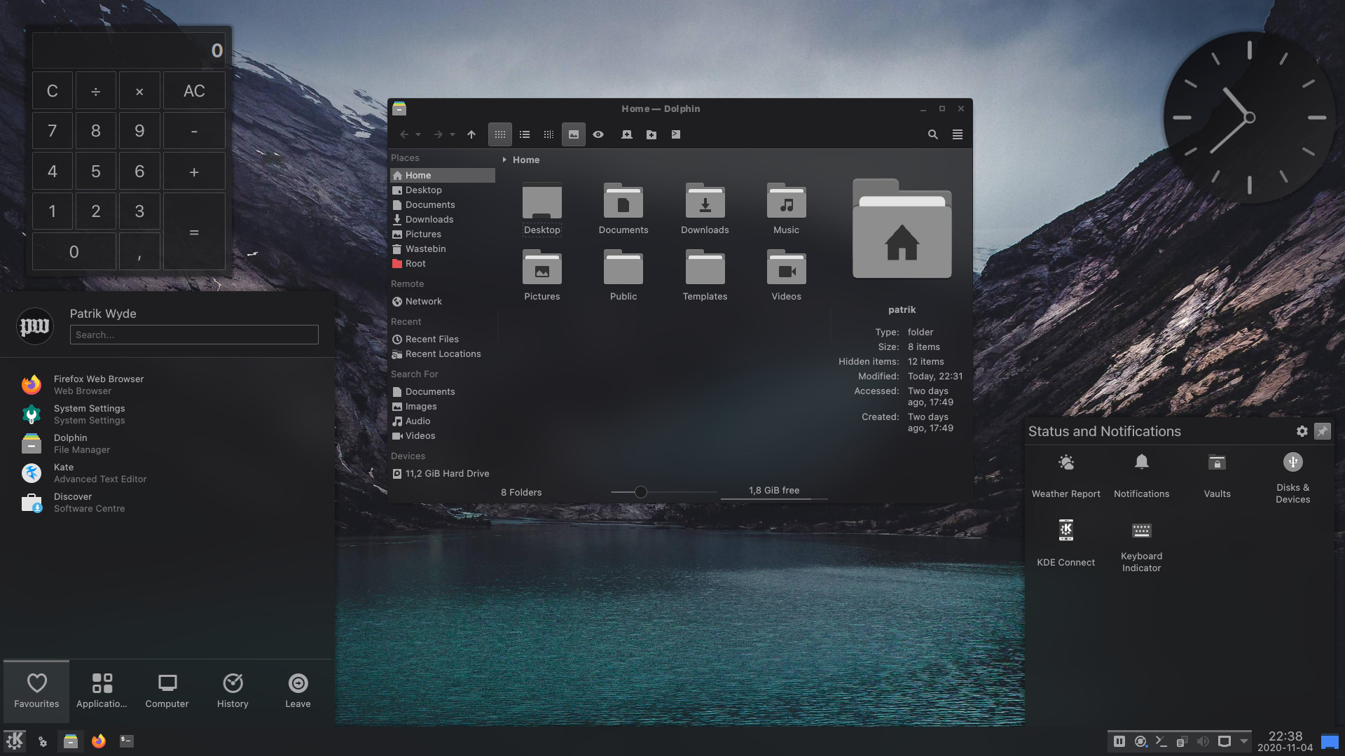 Preview of Monochrome KDE theme