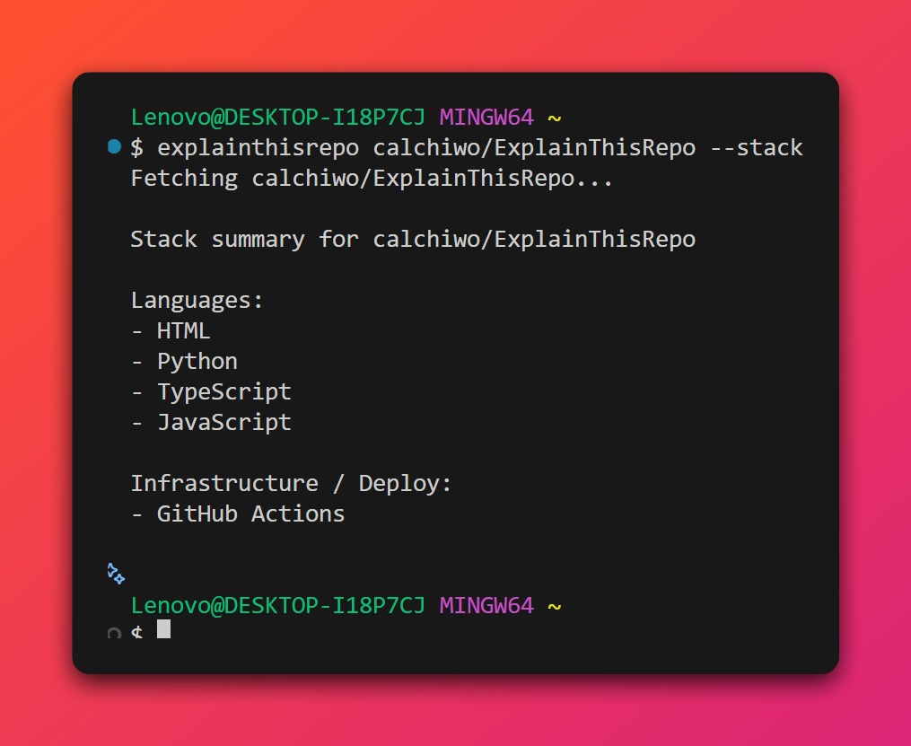 Stack detector Output