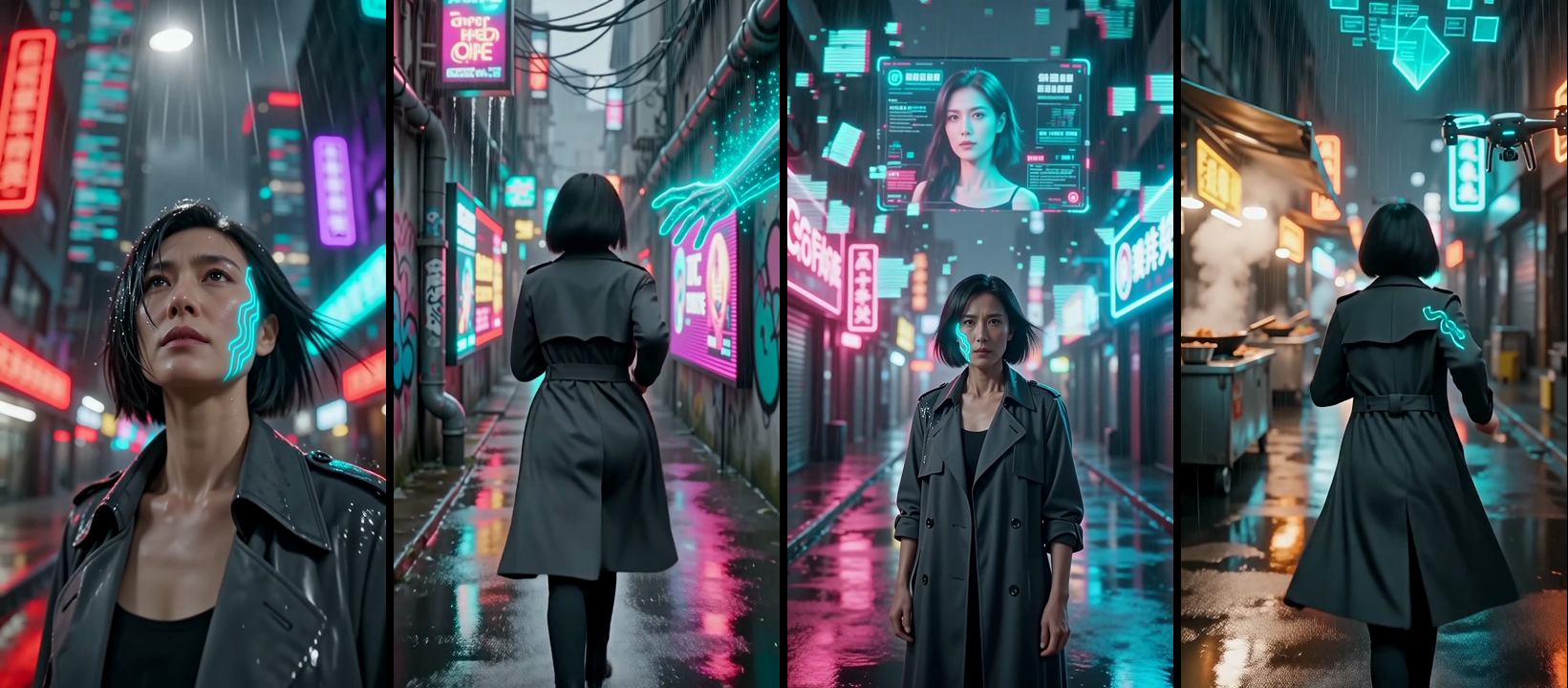 Same protagonist held across both episodes, Qwen-VL cross-episode identity match 0.98