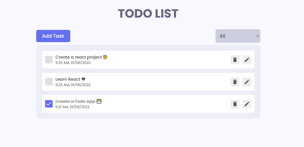 React Todo App