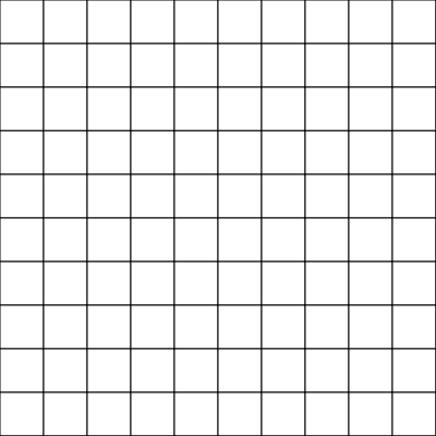a grid of white rectangles outlined in black