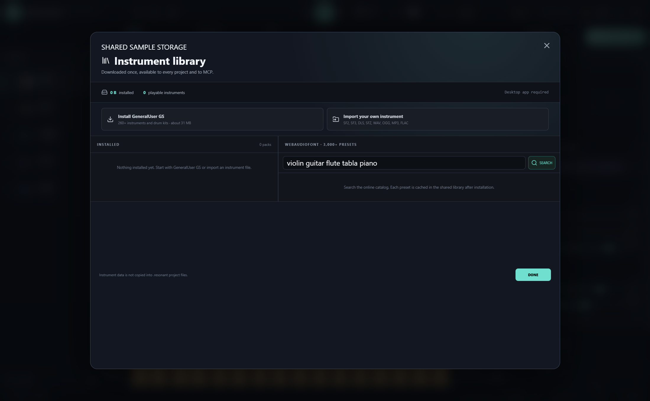 Instrument Library