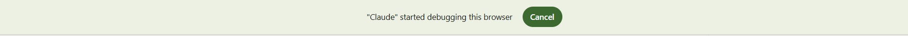 Claude started debugging this browser