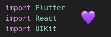 Flutter + React = Love