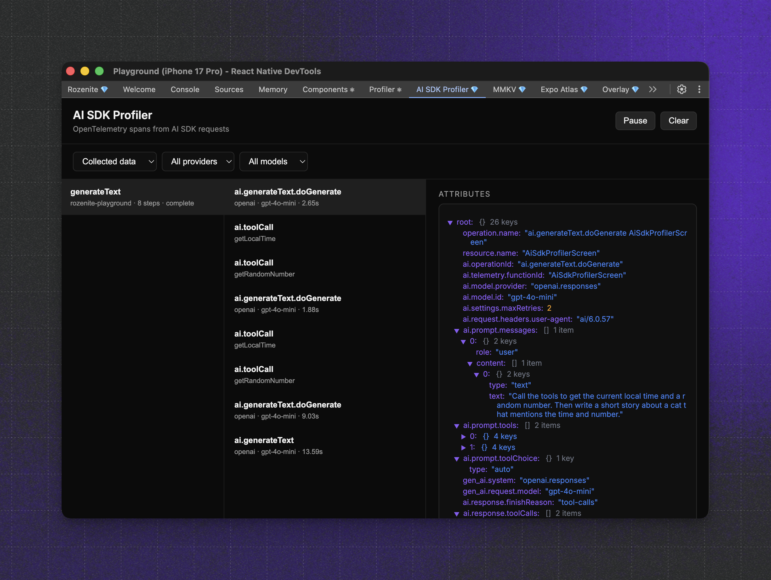 AI SDK Profiler preview