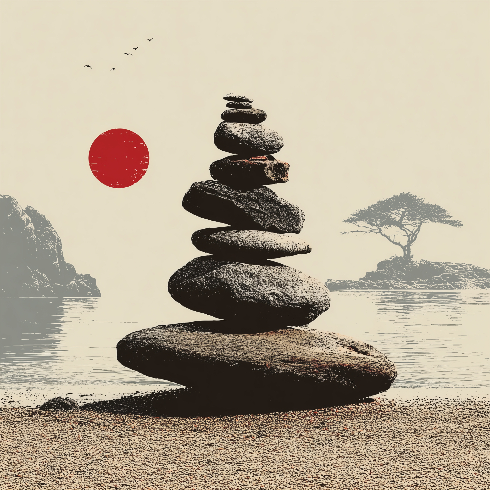 Balanced Stones als Symbol für Maß und Mitte