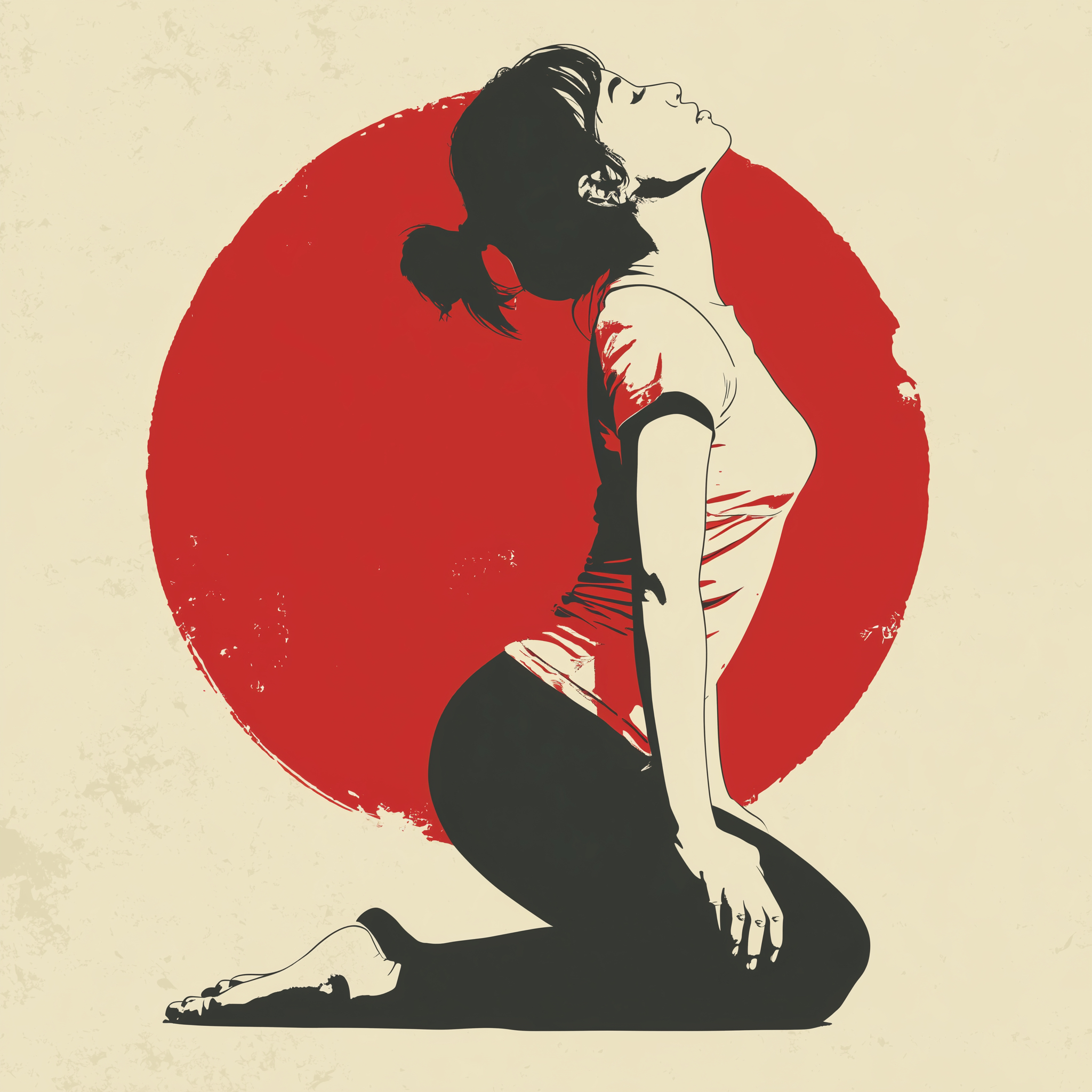 Frau in Yoga-Pose als Symbol für Selbstbeherrschung