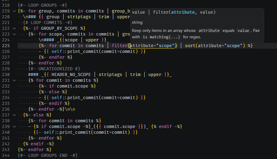 Cliff.toml Syntax Highlighting