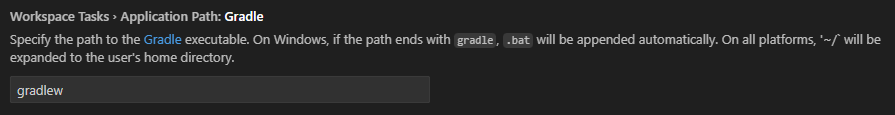 Screenshot - Gradle Path