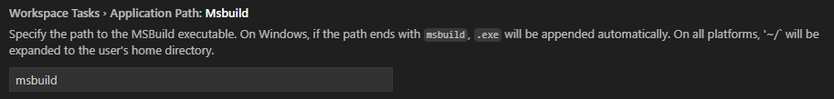 Screenshot - MSBuild Path