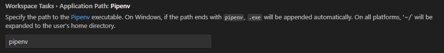 Screenshot - Pipenv Path