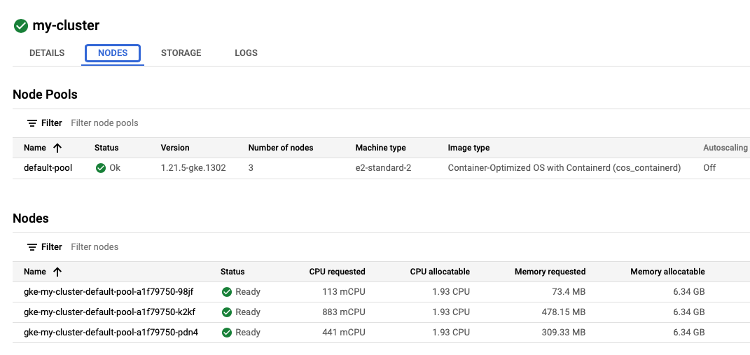 Cluster Info