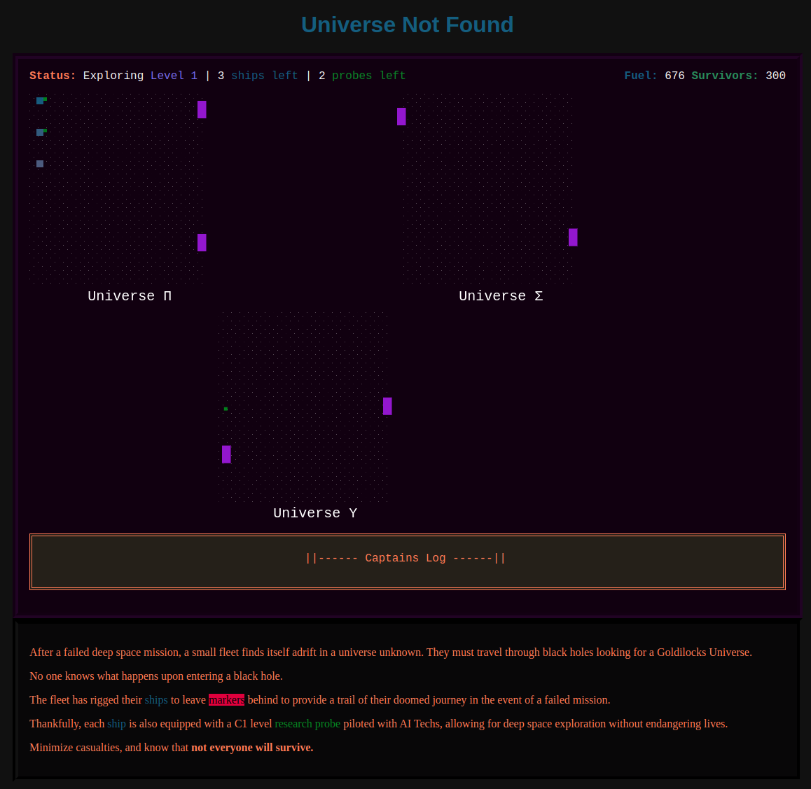 Image of Universe Not Found game