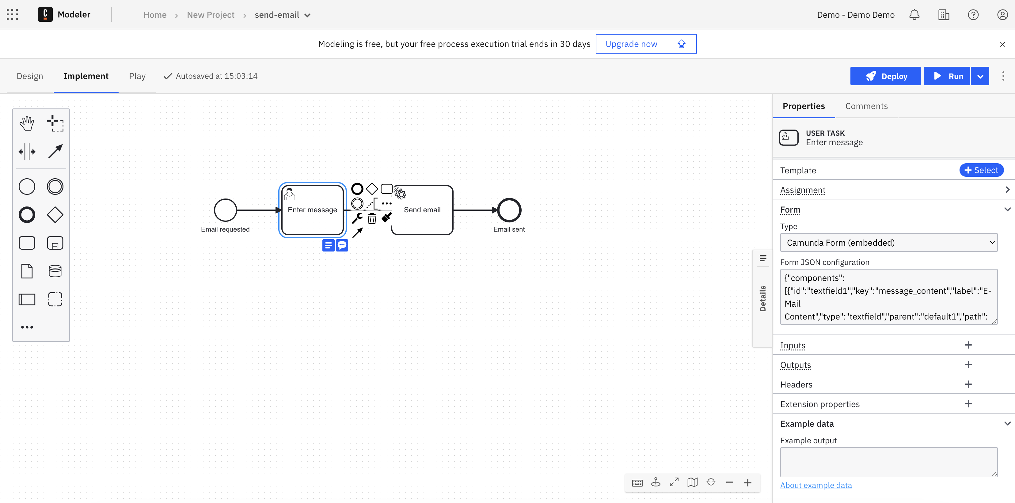 Configure user task form