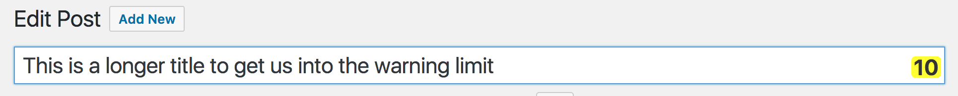 warning count