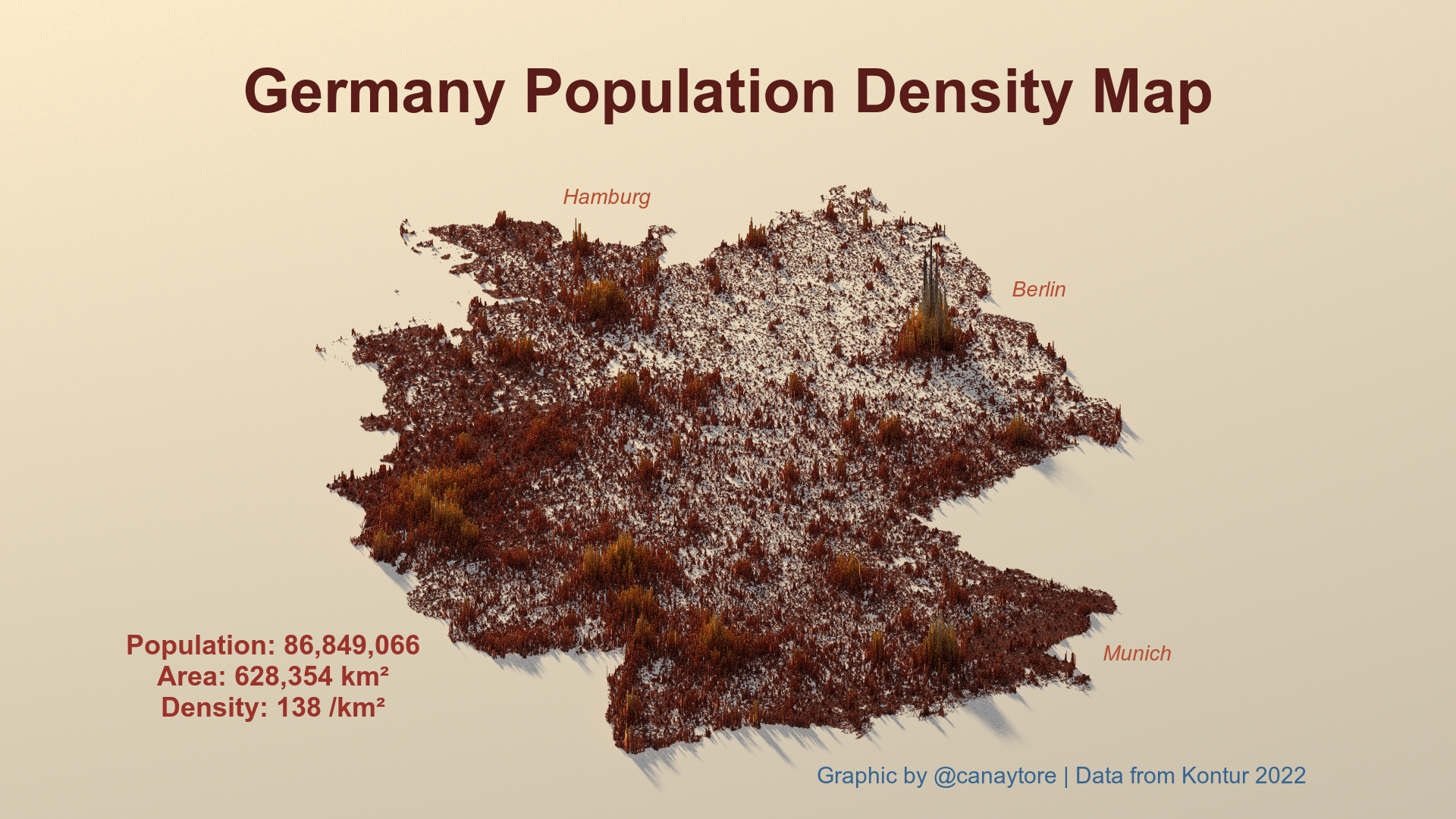 Germany Population Density Map