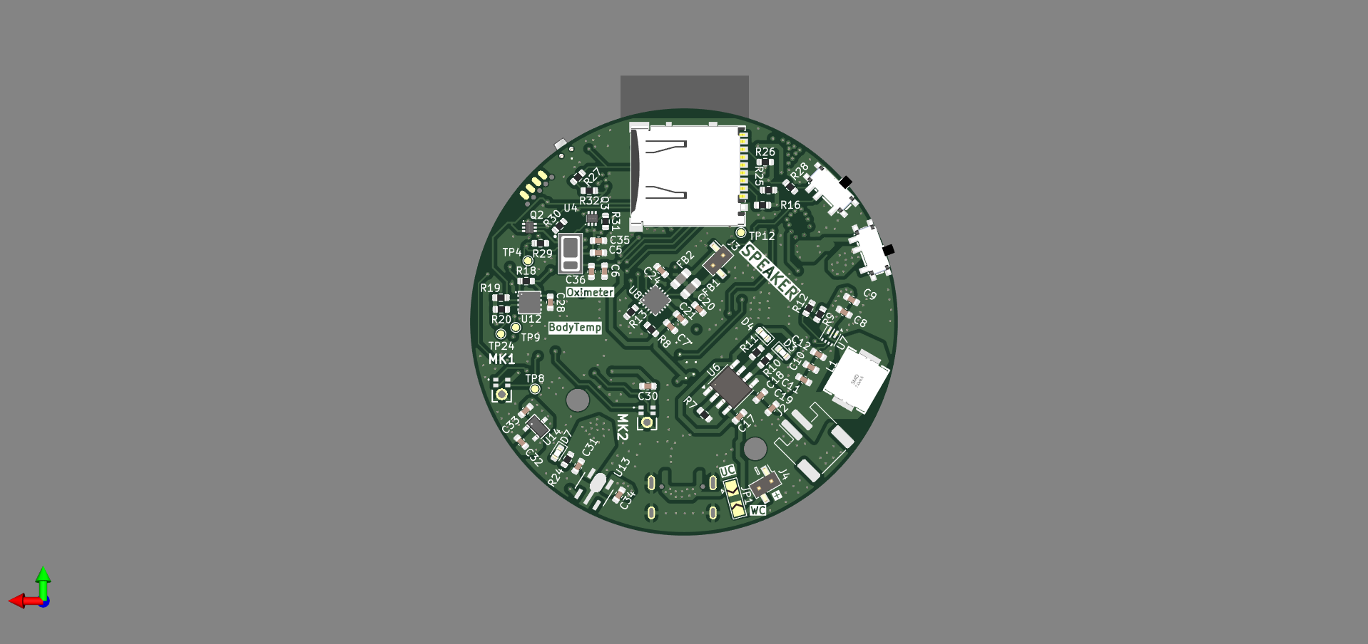 Elderly Health Monitoring Wearable — Front