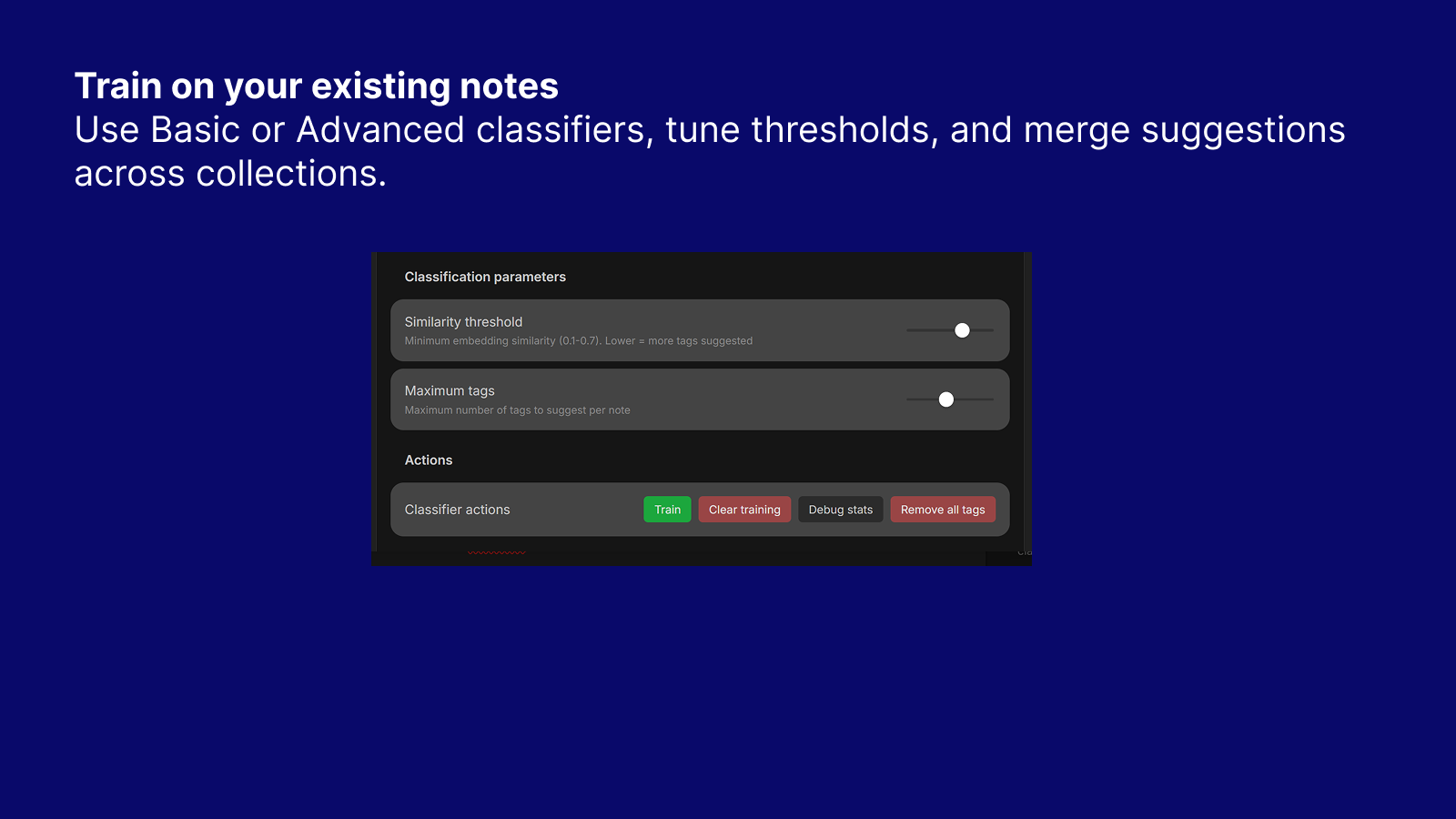 Auto Tagger collections and training