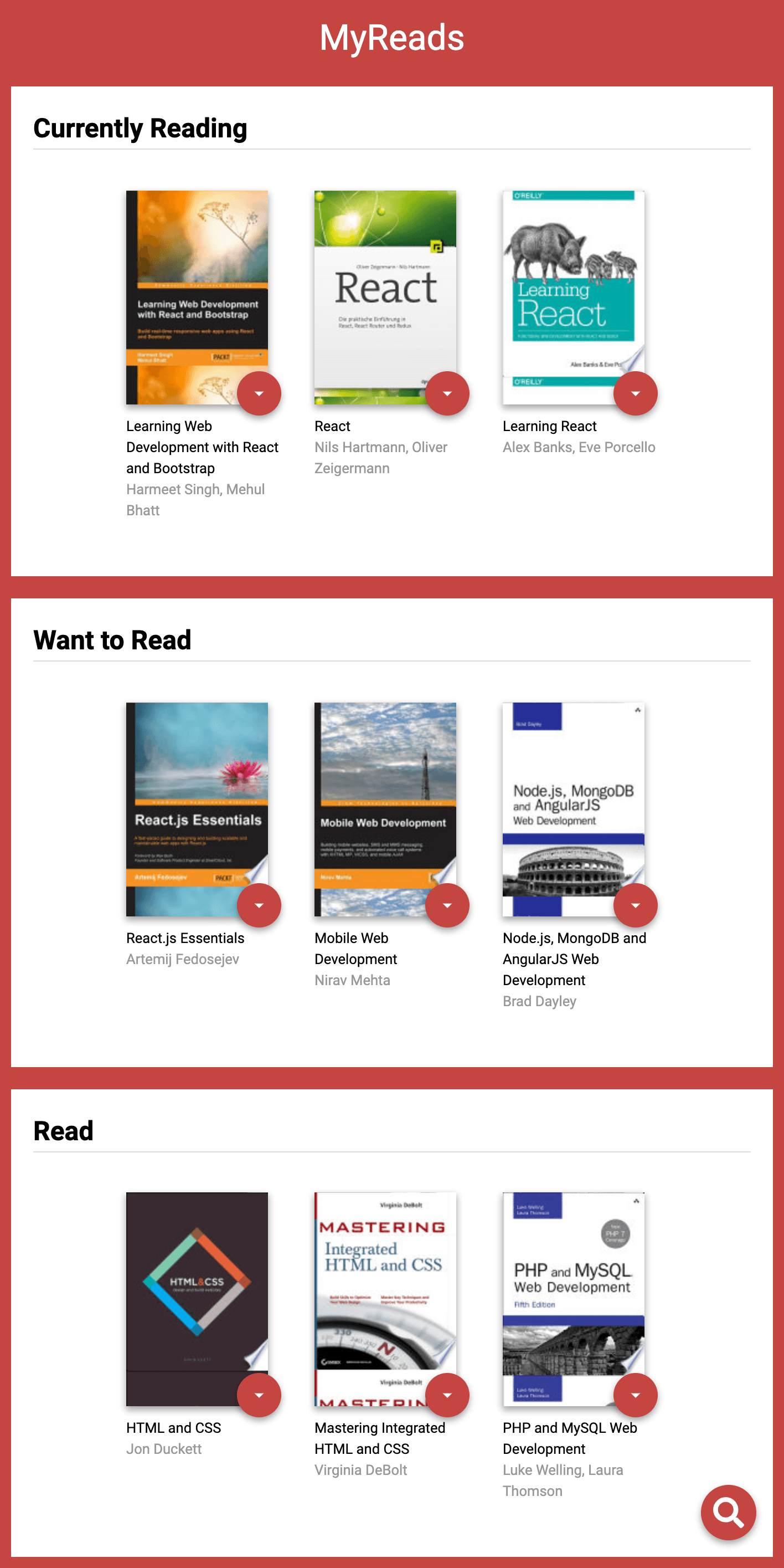 MyReads Screenshot