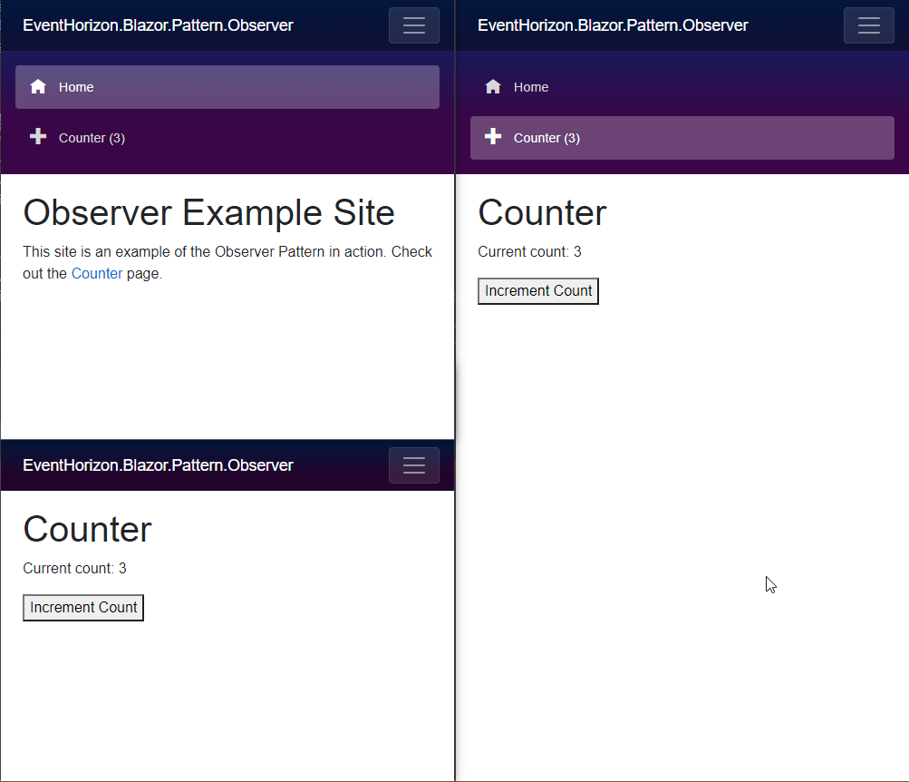 Image showing cross browser updating of a count state.