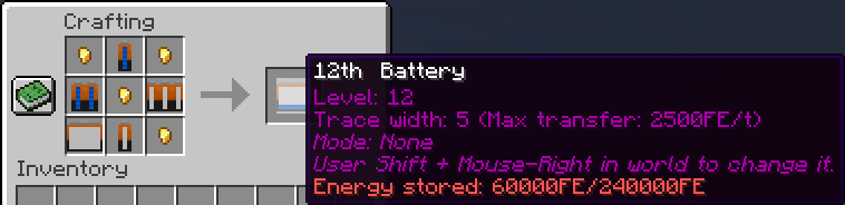 Just A Battery - Minecraft Mod