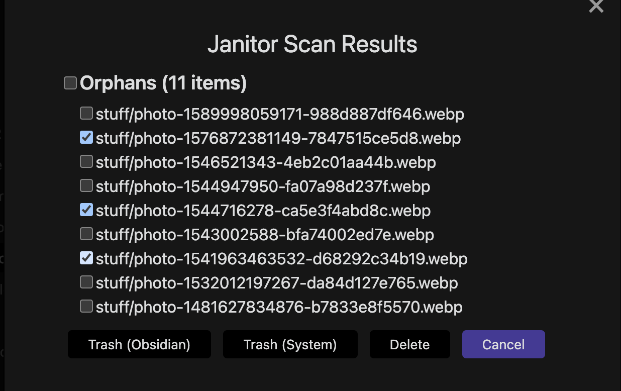 Scan Result Dialog