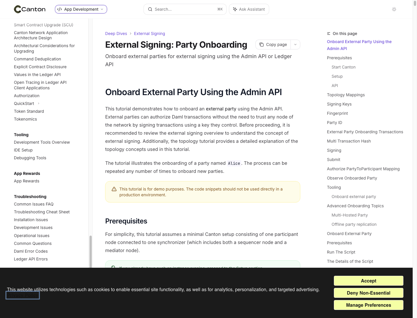 Screenshot of /appdev/deep-dives/external-signing-onboarding