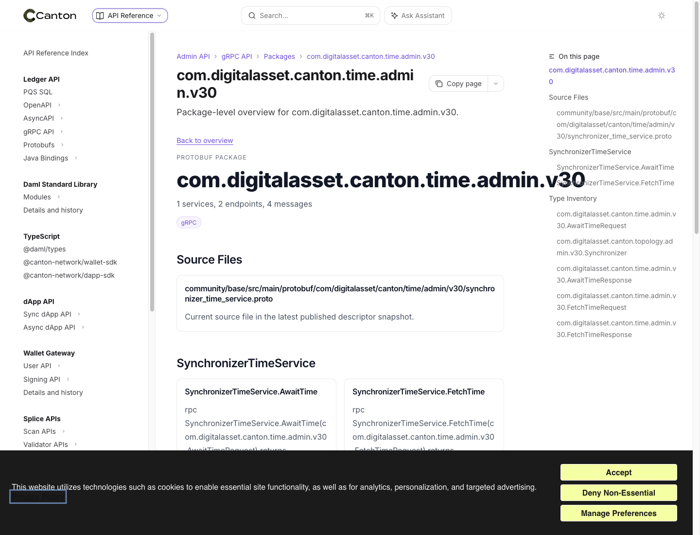 Screenshot of /reference/admin-api/protobuf/packages/com-digitalasset-canton-time-admin-v30