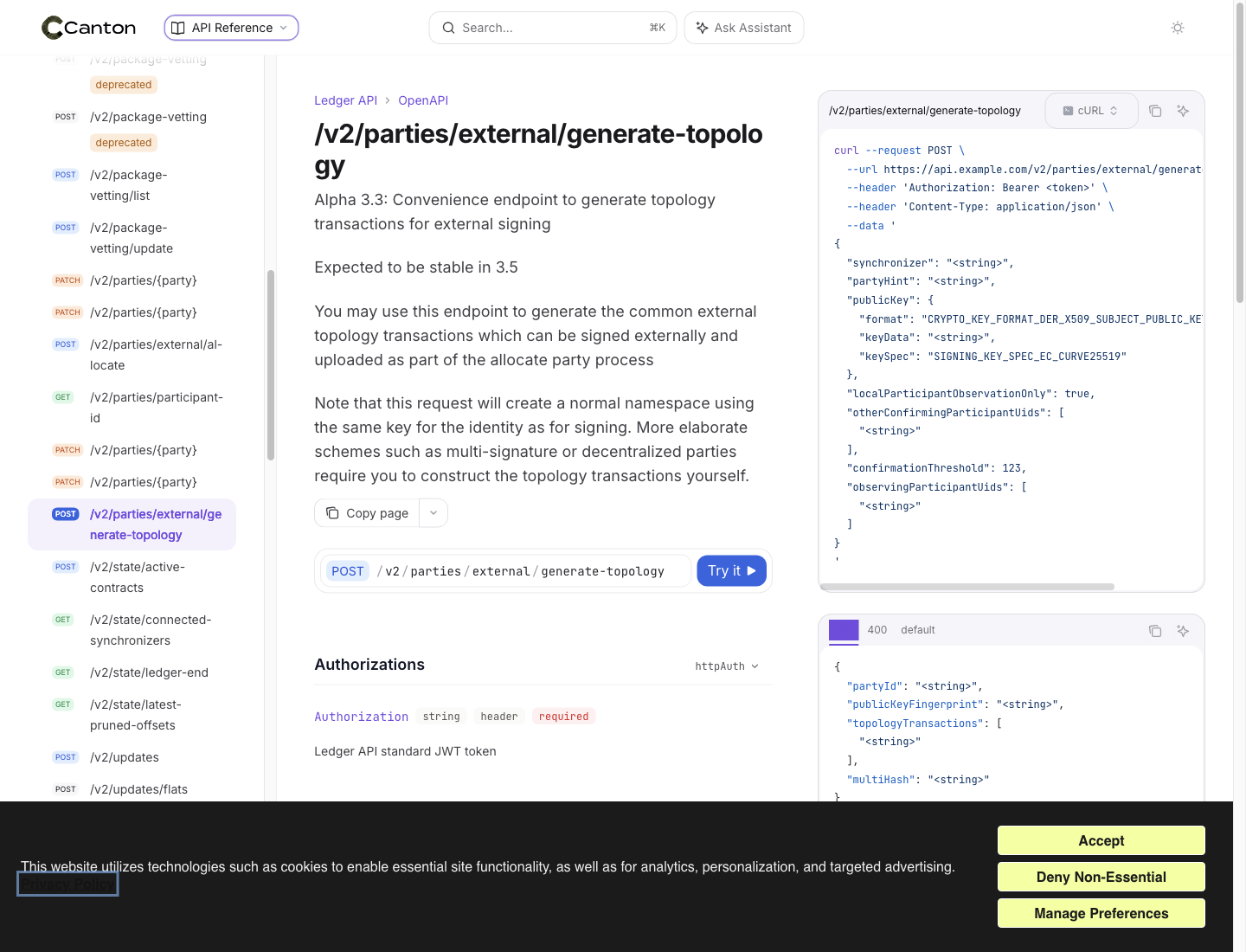 Screenshot of /reference/json-api-reference/v2partiesexternalgenerate-topology