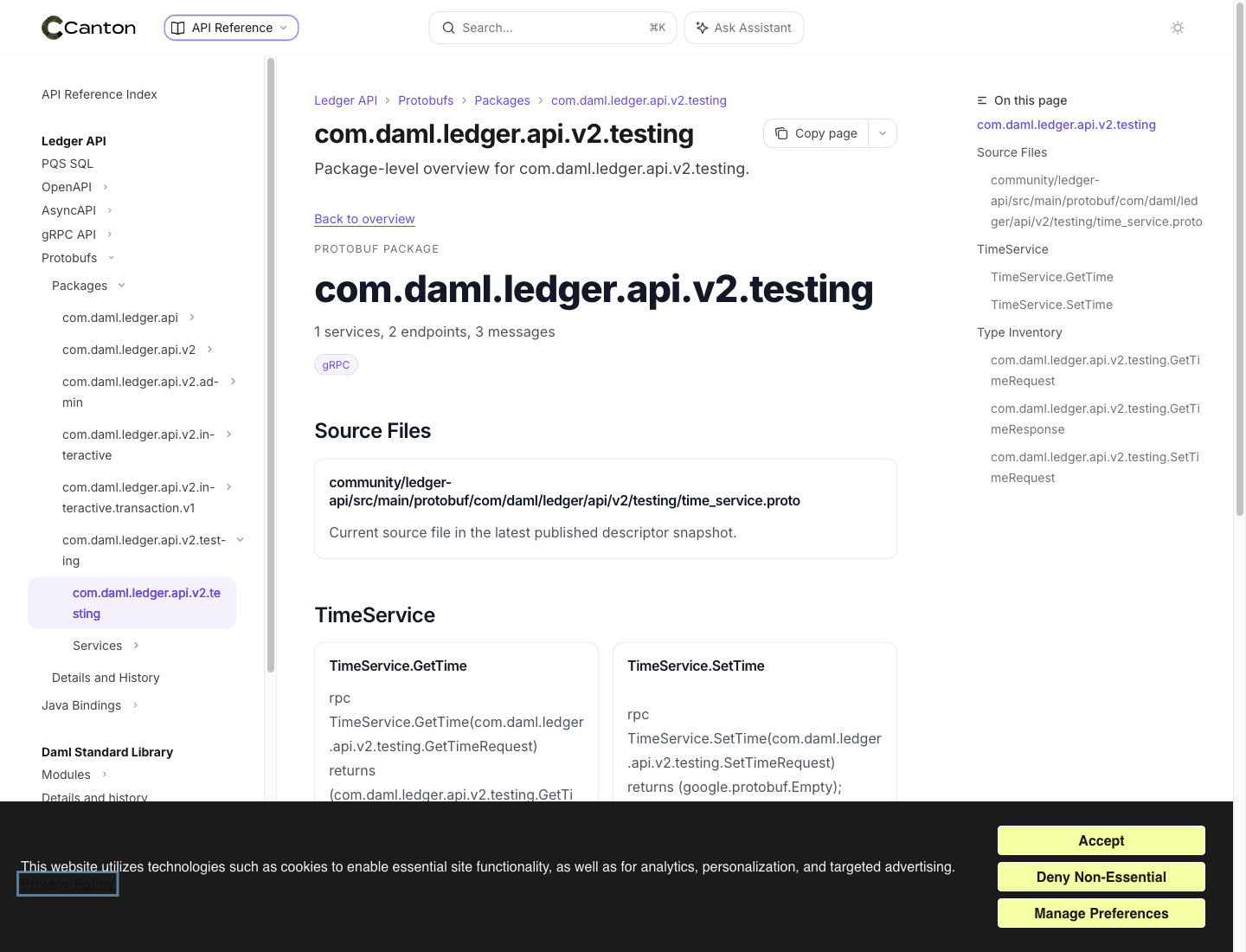 Screenshot of /reference/protobuf/packages/com-daml-ledger-api-v2-testing