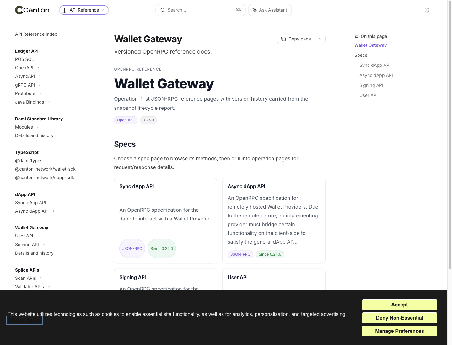 Screenshot of /reference/wallet-gateway-json-rpc/index