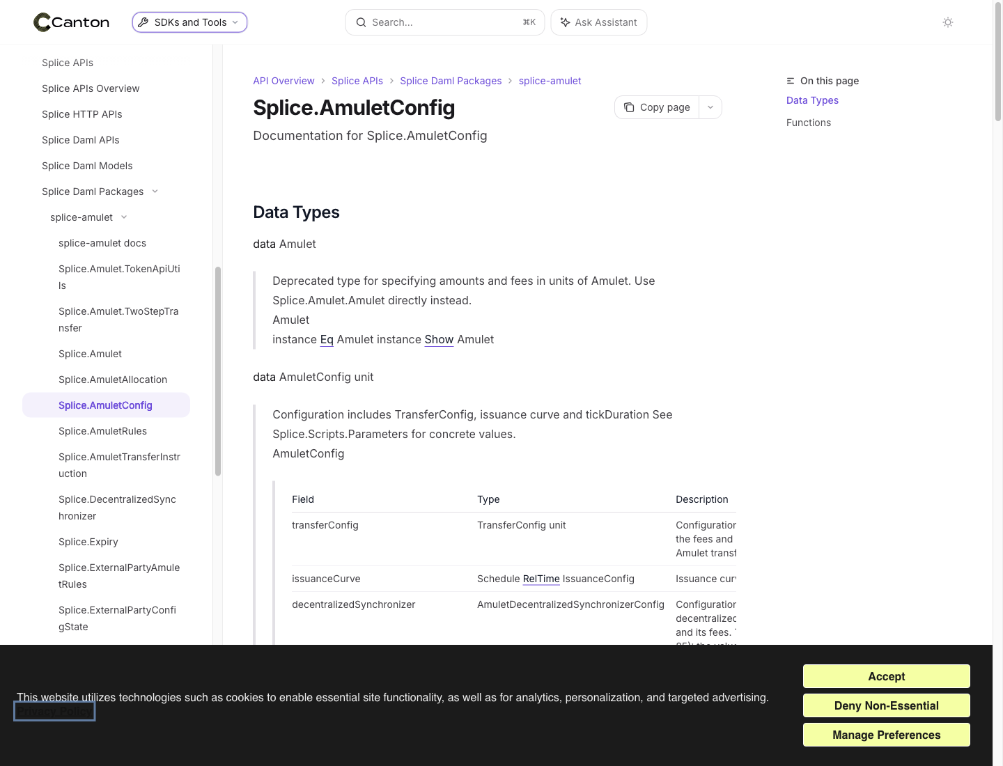 Screenshot of /sdks-tools/api-reference/splice-daml/splice-amulet/splice-amuletconfig