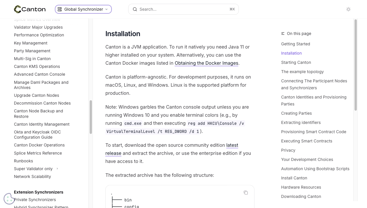 Getting started installation Docker link