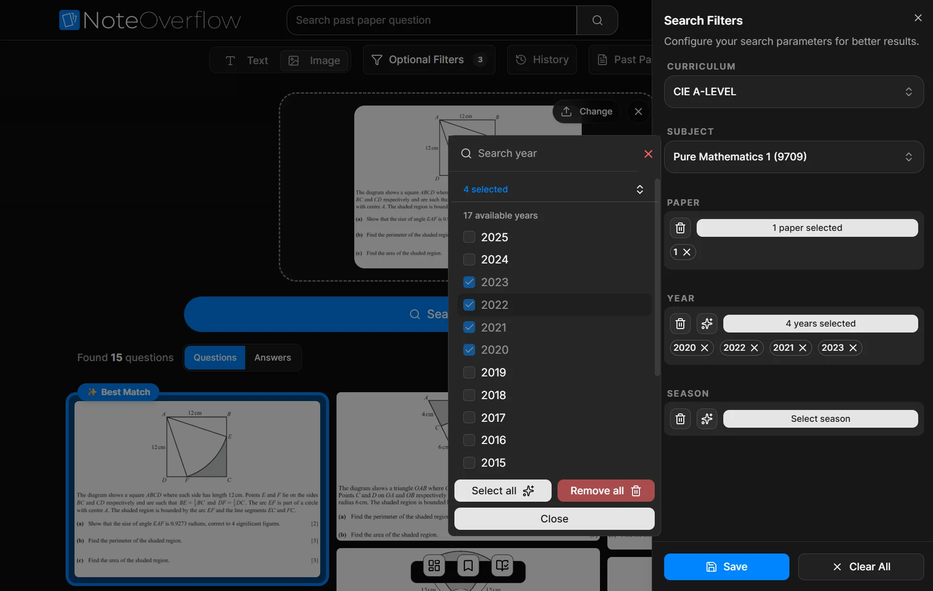 Search Question Browser Screenshot