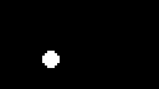 Original ball bitmap moving along a right-side shot trajectory