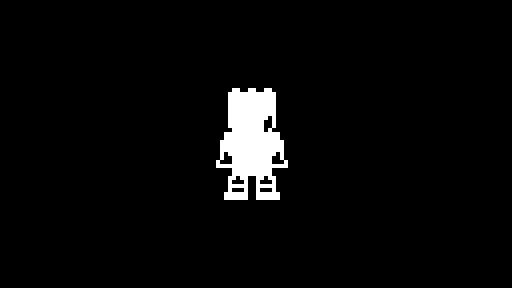Original standing shooter taking a two-pixel step and recovering