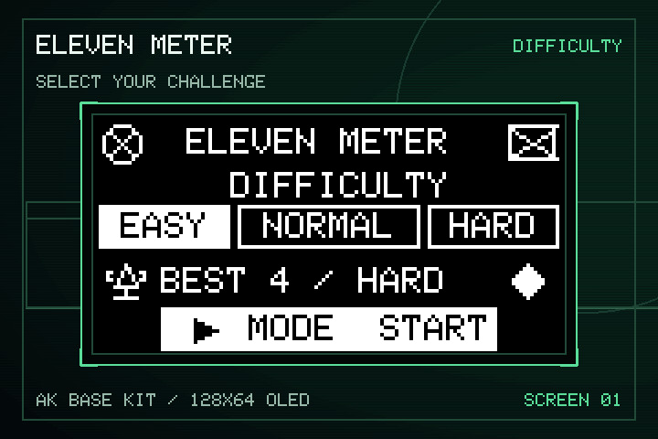 Banner-themed frame around the animated difficulty menu preview