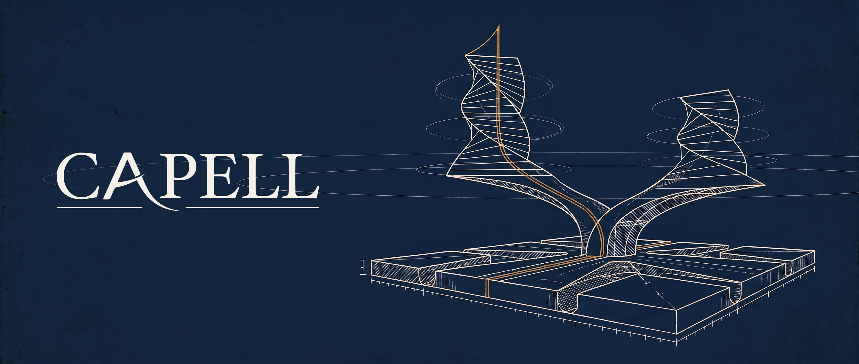 Capell CMS — Core at the foundation, with Frontend and Admin branching off it and both feeding search and AI readiness